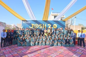 Students and faculty at JOSH 2.0 innovation and experiential learning event at Rysen School Virat Nagar Bikaner featuring robotics, creativity, STEM activities, and future-ready learning experiences.