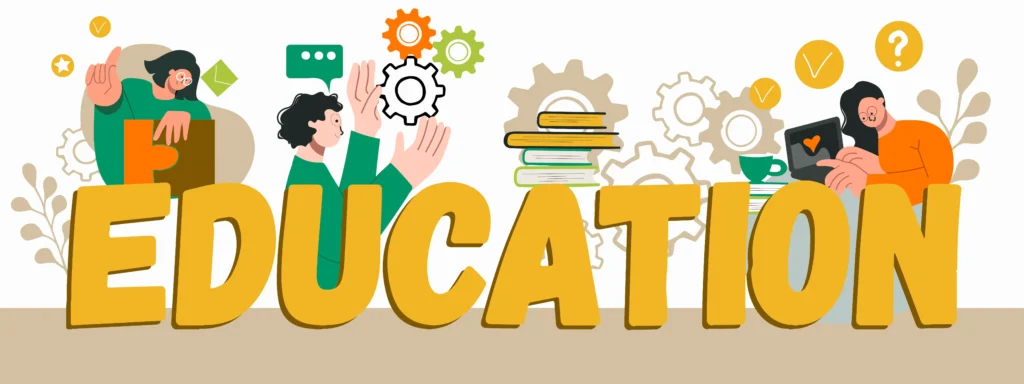 Illustration representing education, learning and students at Rysen schools
