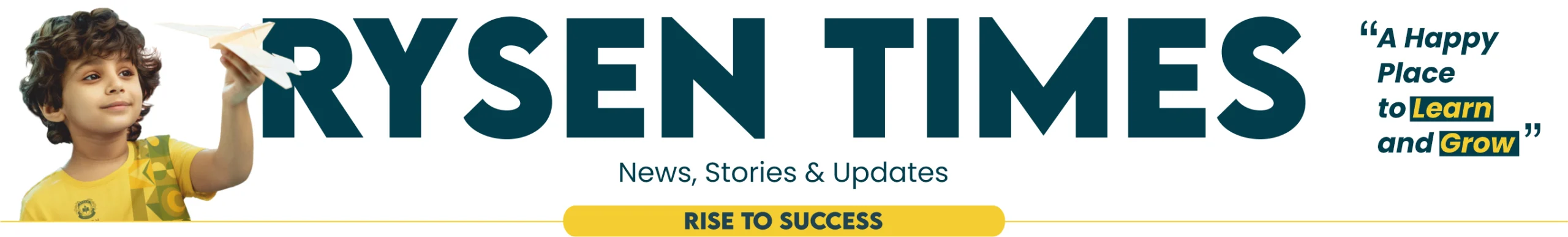 Rysen Times school publication featuring a student and news, stories and updates